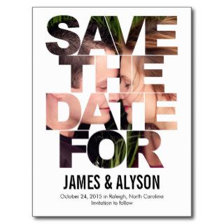 Chic Peek Save The Date Card Post Cards