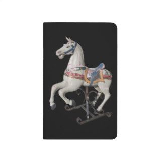 Wooden Horse Antique Carousel   Pocket Journal