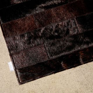 Pure Rugs Patchwork Cowhide Linea Brownie Rug