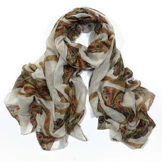 white owl scarf by molly & pearl