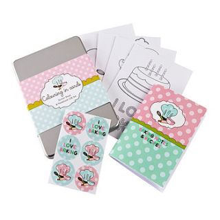 baking colouring gift set by feather grey parties