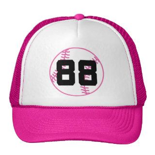 Softball Player Uniform Number 88 Gift Mesh Hat