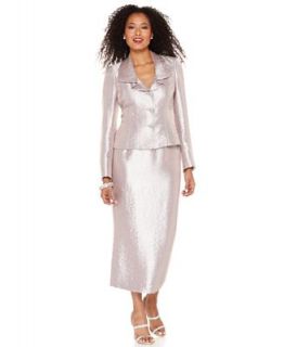 Kasper Suit, Ruffled Jewel Button Satin Jacket & Long Skirt   Suits & Suit Separates   Women