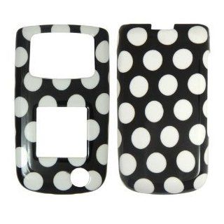 Samsung A847 Rugby 2 AT&T Black and white Polka dots Snap on Faceplate Hard Case, Cover, Snap On, Faceplate Cell Phones & Accessories