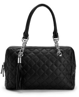 Calvin Klein Geneva Quilted Leather Satchel   Handbags & Accessories