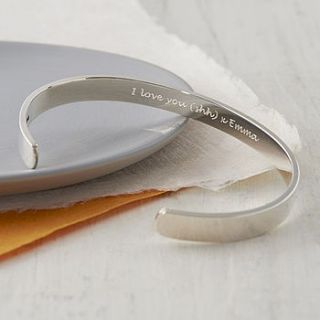 secret message silver bracelet by hersey silversmiths
