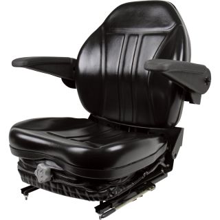 Highback Suspension Seat with Foldup Armrests — Black, Model# 36O0OBK02UN  Suspension Seats