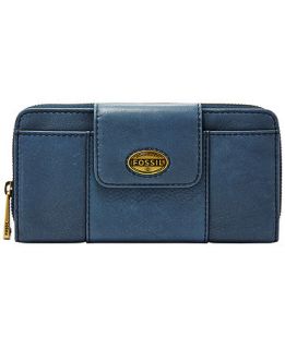 Fossil Explorer Leather Zip Clutch   Handbags & Accessories