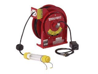 Reelcraft L 4050 162 2 Spring Driven Cord Reel with 50 Feet of 16/2 Cord and Fluorescent Light