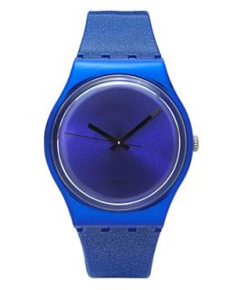 Swatch Watch, Unisex Swiss Intense Blue Glitter Blue Silicone Strap 34mm GS144   Watches   Jewelry & Watches