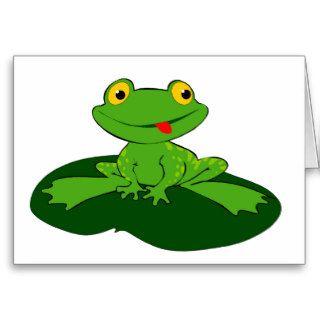 Cartoon Frog Greeting Card