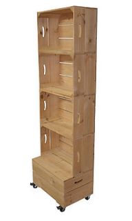 apple crate shelving storage four high by plantabox