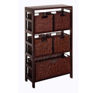 Leo 6pc Shelf and Baskets; Shelf, 4 Small and 1 Large Baskets; 3 cartons   Home Storage Baskets
