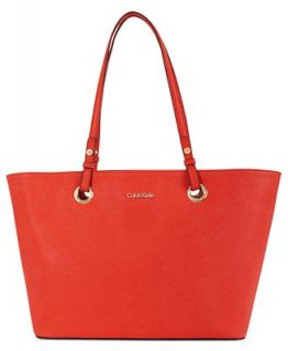 Calvin Klein Key Item Saffiano Leather Tote   Handbags & Accessories