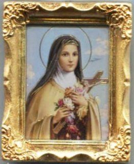 St. Therese (162 340) in 3" x 2" Antique Gold Frame  