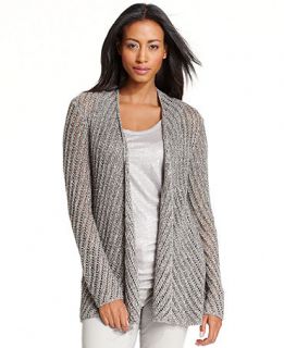 Eileen Fisher Sweater, Long Sleeve Open Front Cardigan   Sweaters   Women