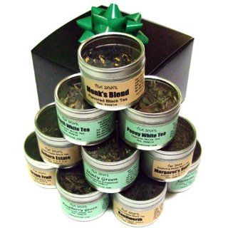 Assorted Tea Sample Gift Set. 10 Tins of Gourmet Loose Leaf Tea  Grocery & Gourmet Food