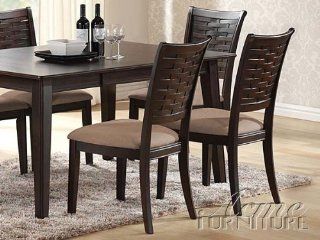 ACME 04107 Set of 2 Lattice Style Tommy Side Chair, Espresso Finish   Dining Chairs
