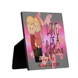 Valentine's Couple Plaque With Easel 5.25"x5.25"
