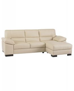 Spencer Leather Sectional Sofa, 2 Piece (Left Arm Facing Loveseat & Right Arm Facing Chaise) 101W X 63D X 33H   Furniture