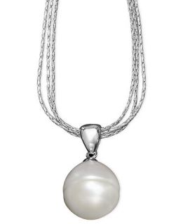 Honora Style Cultured Freshwater Pearl Drop Pendant Necklace in Sterling Silver (12mm)   Necklaces   Jewelry & Watches