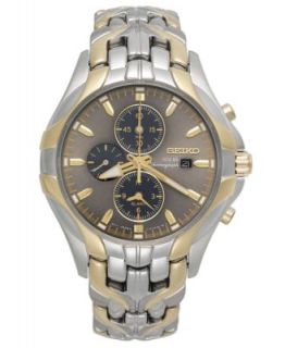 Seiko Watch, Mens Chronograph Coutura Two Tone Stainless Steel Bracelet 40mm SNAE56   Watches   Jewelry & Watches