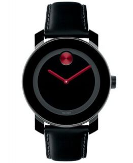 Movado Unisex Swiss Bold Black Leather Strap Watch 36mm 3600161   Watches   Jewelry & Watches