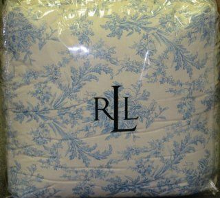 $400 Ralph Lauren Lakeville Blue Floral Queen Comforter 4 pc Set  