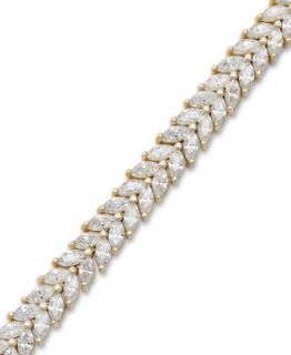 B. Brilliant Sterling Silver Bracelet, Double Link Marquise Cubic Zirconia Bracelet (14 3/8 ct. t.w.)   Bracelets   Jewelry & Watches