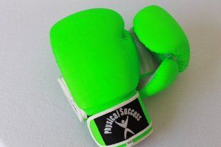 Neon Green Boxing Gloves 12oz  Amateur Boxing Gloves  Sports & Outdoors