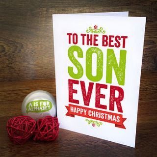 best son ever christmas card by a is for alphabet