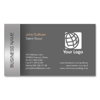 Talent Scout Business Card Elegant Grey Border
