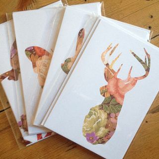 floral wildlife // greeting cards by moha london