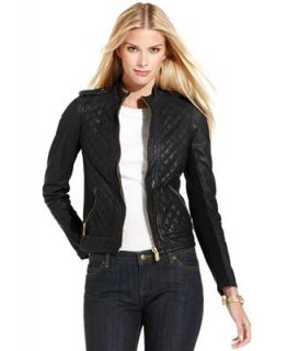 MICHAEL Michael Kors Quilted Leather Motorcycle Jacket   Jackets & Blazers   Women