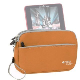 DURAGADGET "Travel" Orange Durable Neoprene Zip Case / Cover With Front Storage Pocket For Lexibook Tablet Master, Lexibook Tablette MFC155FR Master & Lexibook My First Laptop 7 Inch Computers & Accessories