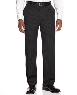 Shaquille ONeal Black Stripe Pant Big and Tall   Suits & Suit Separates   Men
