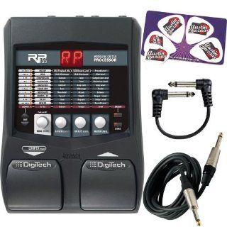 DigiTech RP155 Guitar Multi Effects Processor and USB Recording Interface Bundle with Instrument Cable Patch Cable and Pick Card 