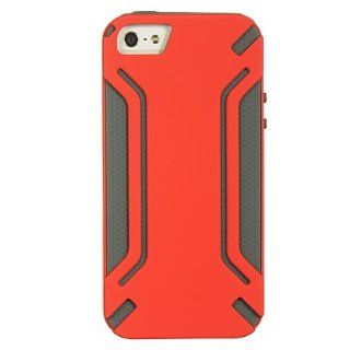 High End HYBRIDS HB155 Dual Layer Case Gray for Apple iPhone 5 (Red) Cell Phones & Accessories