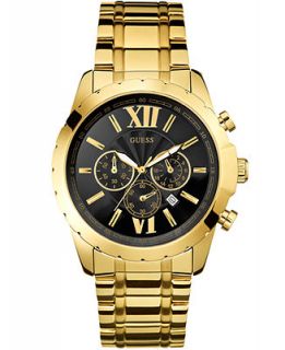 GUESS Watch, Mens Chronograph Gold Tone Stainless Steel Bracelet 45mm U0193G1   Watches   Jewelry & Watches