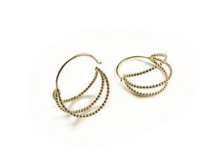 gold plated silver hoop earrings by daniele geargeoura