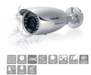 LILIN CMR154X3.6N Water/Dust Proof 540 TV Lines Day and Night Vari Focal 3.3 12mm Infrared Camera AC 24; 25m (82 Feet) Radiant Distance  Bullet Cameras  Camera & Photo