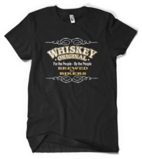 (Cybertela) Whiskey Original For The People By The People Brewed For Bikers Men's T shirt Drinking Chopper Tee Clothing