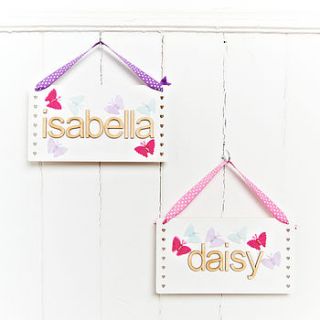 girls name plaque by ella & joe