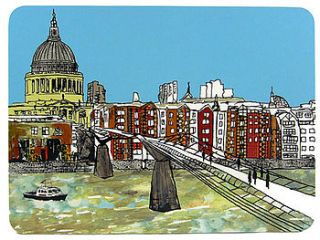 london millennium bridge placemat by emmeline simpson