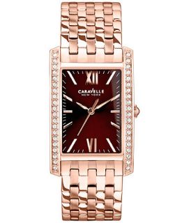 Caravelle New York by Bulova Womens Rose Gold Tone Stainless Steel Bracelet Watch 24mm 44L120   Watches   Jewelry & Watches
