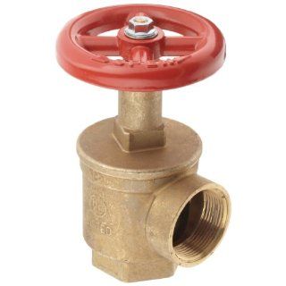 Dixon AVF151 Forged Brass Global Angle Hose Valve, 1 1/2" NPT Female, 300 psi Pressure Industrial Pipe Fittings