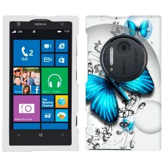 Nokia Lumia 1020 Blue Butterfly Phone Case Cover Cell Phones & Accessories