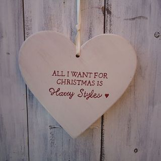 personalised 'all i want for christmas' heart by giddy kipper