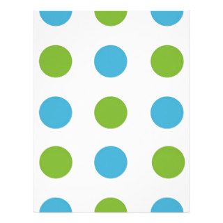 Green and Blue Polka Dots Letterhead Design