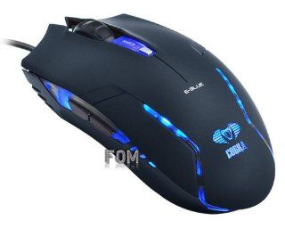 FOM E 3LUE Cobra High Precision Gaming Mouse with Side Control 1600DPI EMS151BKC N Black Computers & Accessories